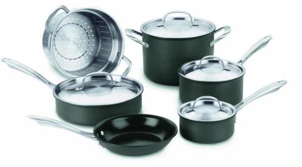 Cuisinart ® GreenGourmet™ 10-Piece Hard-Anodized Non-Stick Cookware Set