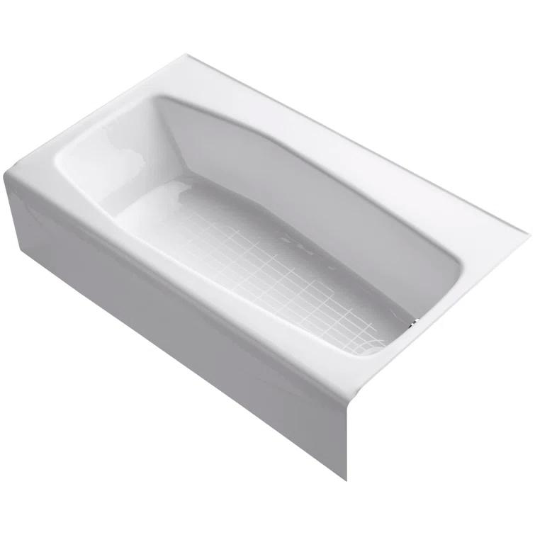 Villager Alcove 60" x 34" Alcove/Tile in Cast Iron Soaking Bathtub
