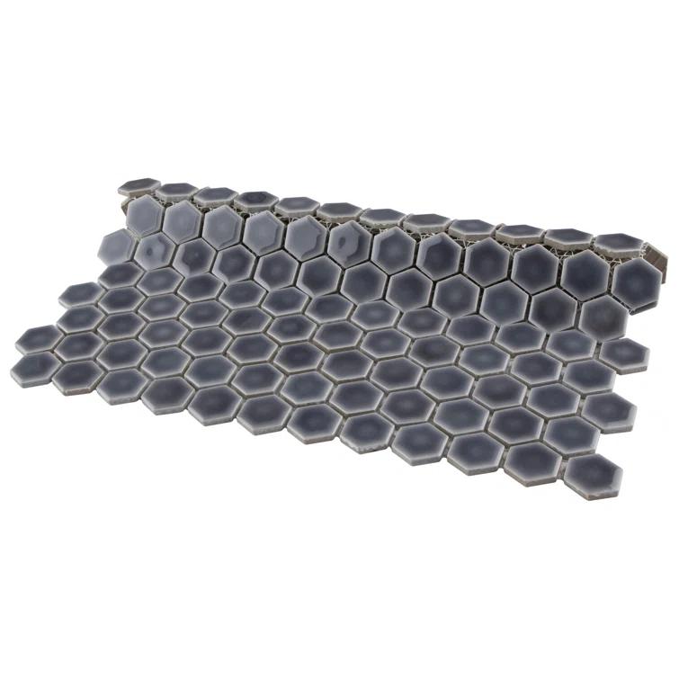 Hudson 1" Hex 11-7/8 " x 13-1/4 " Porcelain Mosaic Floor and Wall Tile
