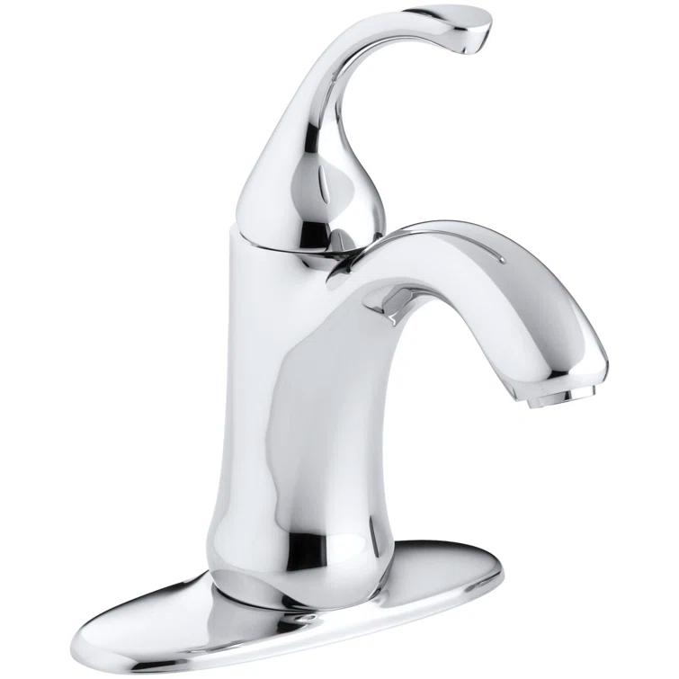 Forté Single-Handle Bathroom Sink Faucet with Drain Assembly and Escutcheon Plate, 1.2 GPM