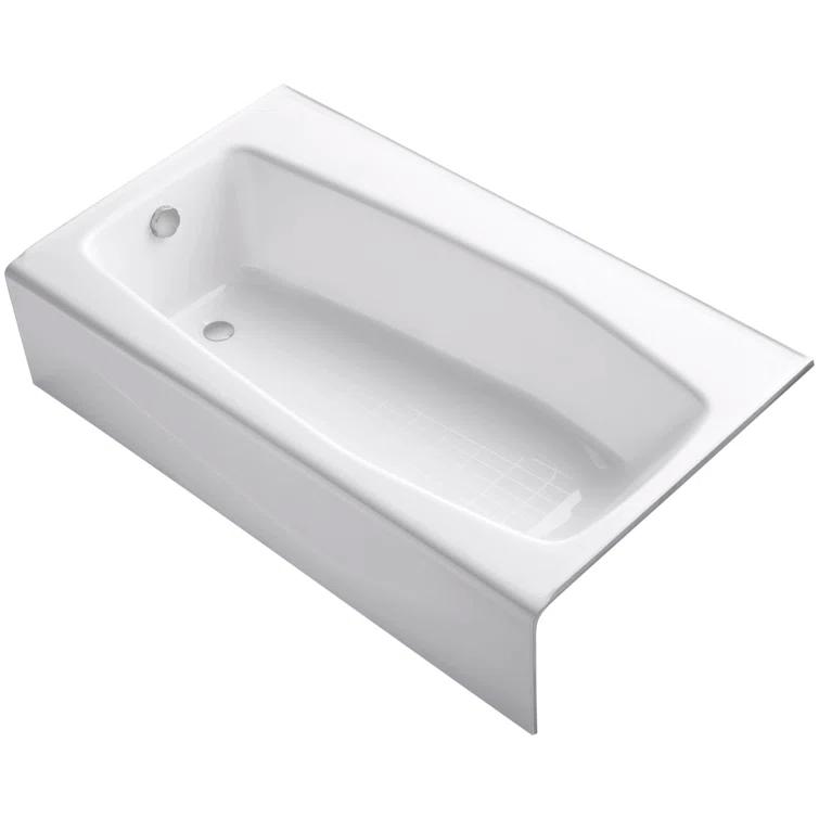 Villager Alcove 60" x 34" Alcove/Tile in Cast Iron Soaking Bathtub
