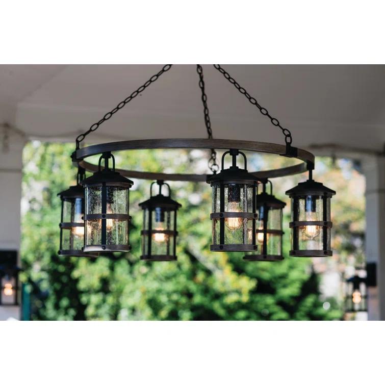 Hinkley Lakehouse Black 6 -Bulb 32" H Outdoor Chandelier
