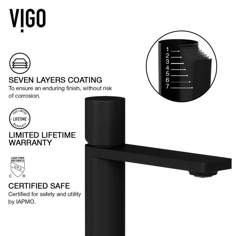 Gotham 12" H Single Handle Vessel Sink Bathroom Faucet
