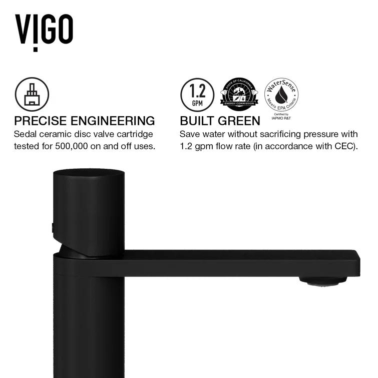Gotham 12" H Single Handle Vessel Sink Bathroom Faucet