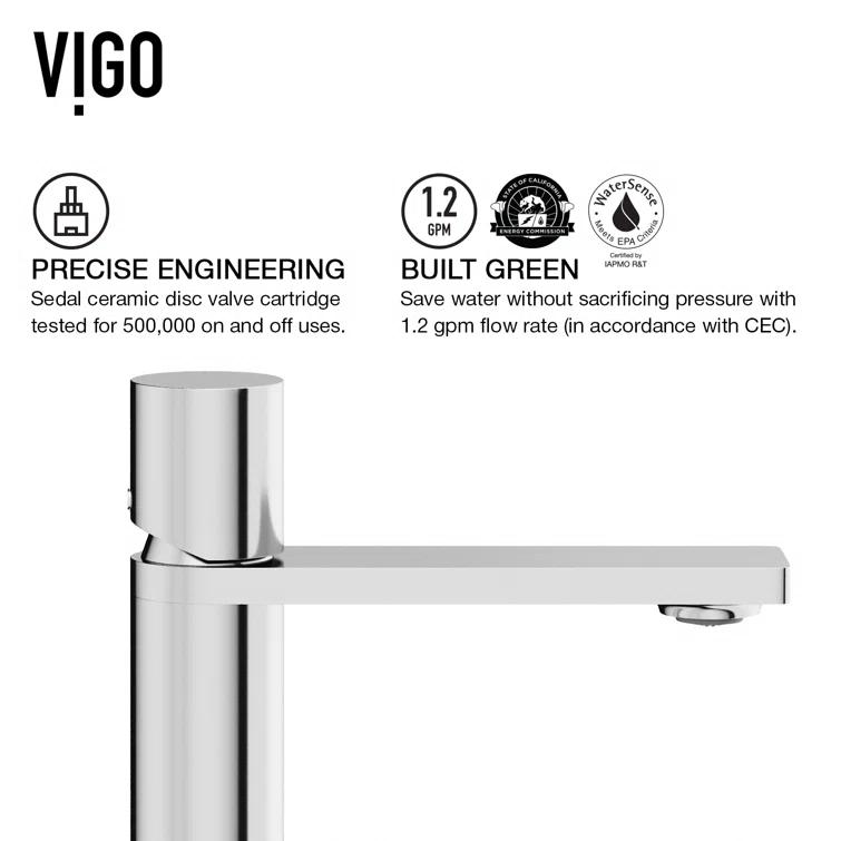 Gotham 12" H Single Handle Vessel Sink Bathroom Faucet