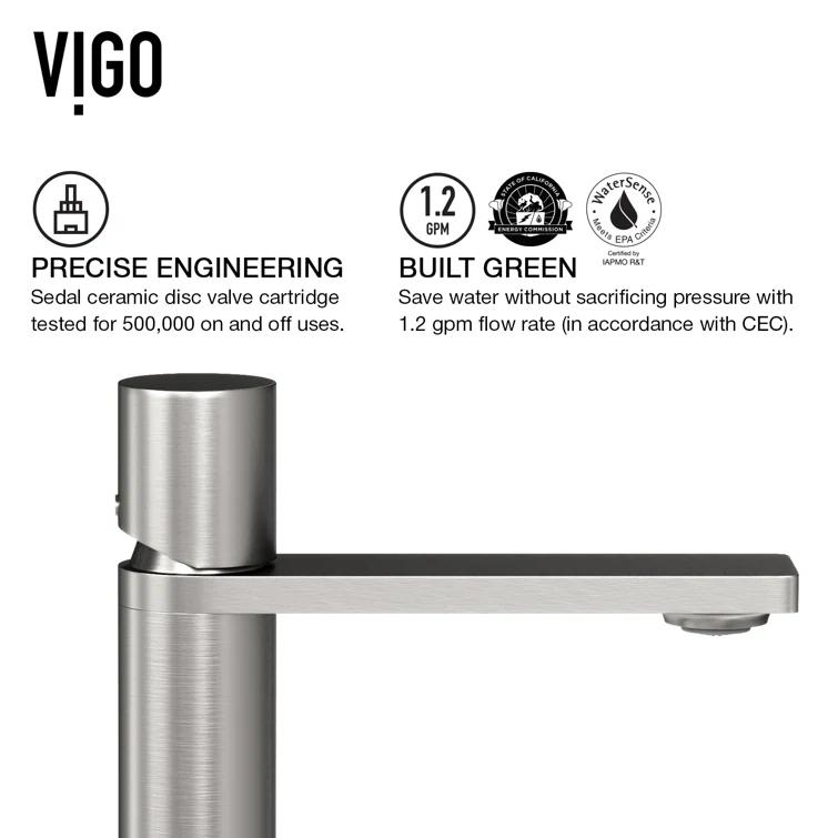 Gotham 12" H Single Handle Vessel Sink Bathroom Faucet