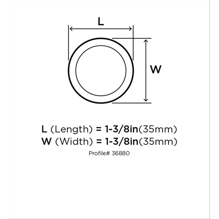 Exceed 1 1/2" Diameter Round Knob