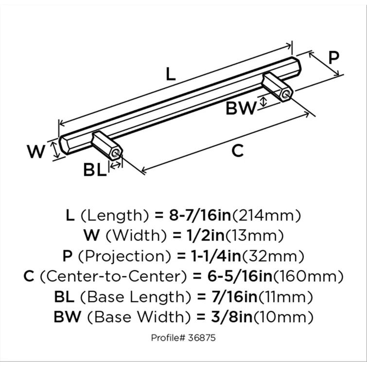 Caliber 6 5/16" Center To Center Bar Pull