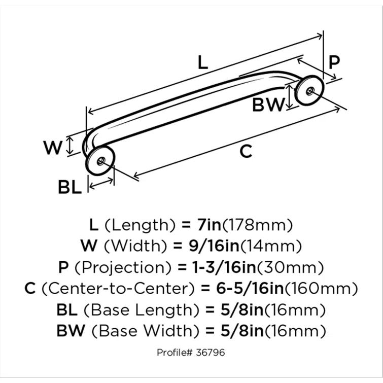Renown 6 5/16" Center To Center Arch Pull