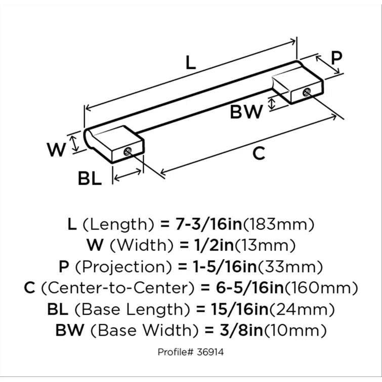 Versa 6 5/16" Center To Center Bar Pull