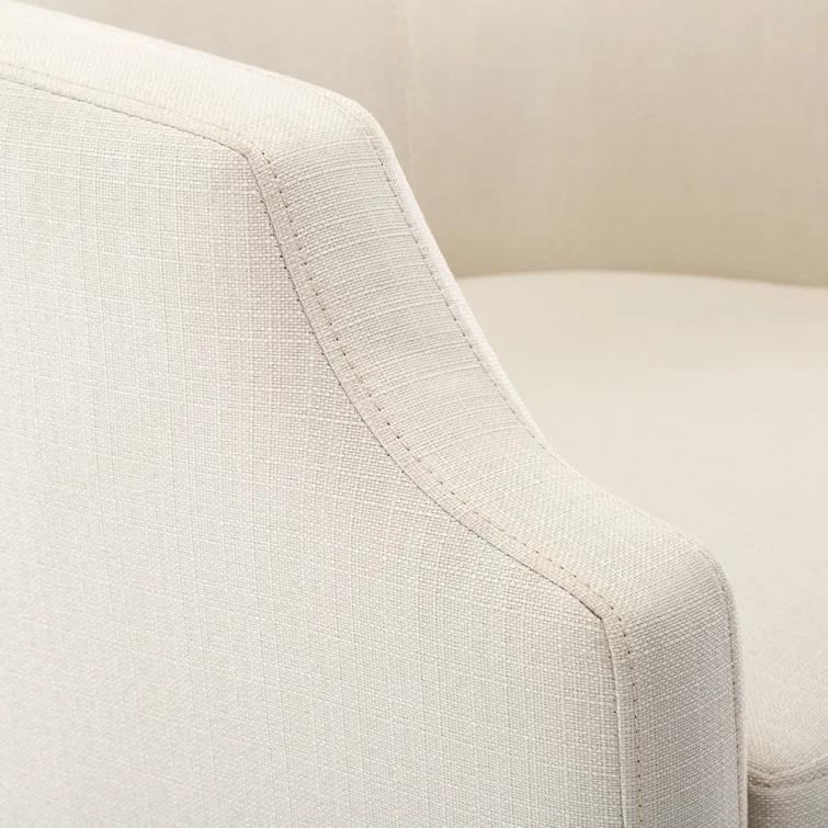 Debbie 77.47cm Wide Polyester Swivel Barrel Chair
