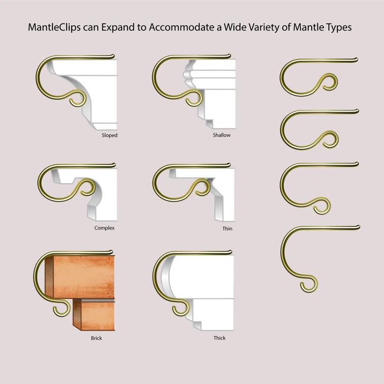 Haute Decor Mantleclip Stocking Holder (Set of 2)