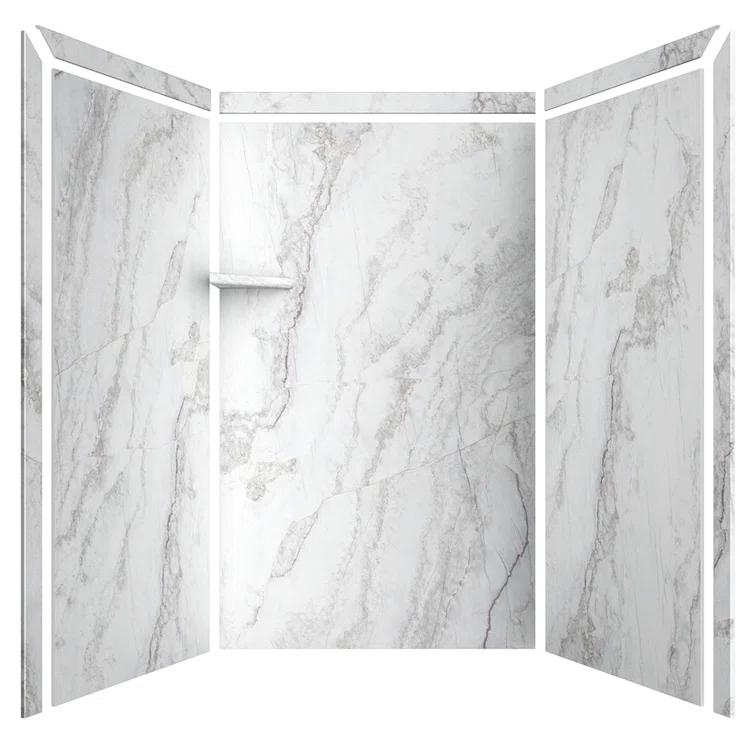 FlexStone Elegance 3-Panel 48"W x 36"D x 80"H Alcove Shower Surround