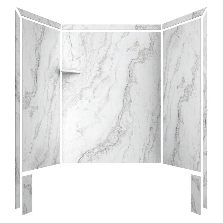 FlexStone Royale 60"W x 36"D x 80"H Alcove Bathtub/Shower Surround