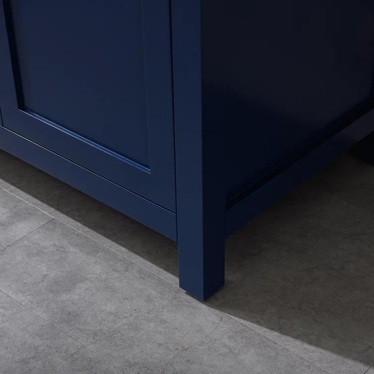 Atencio 54'' Free-standing Double Bathroom Vanity with Engineered Stone Vanity Top