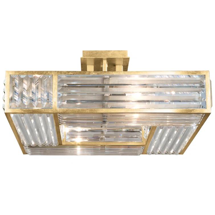Fine Art Handcrafted Lighting Crystal Enchantment Semi Flush Mount