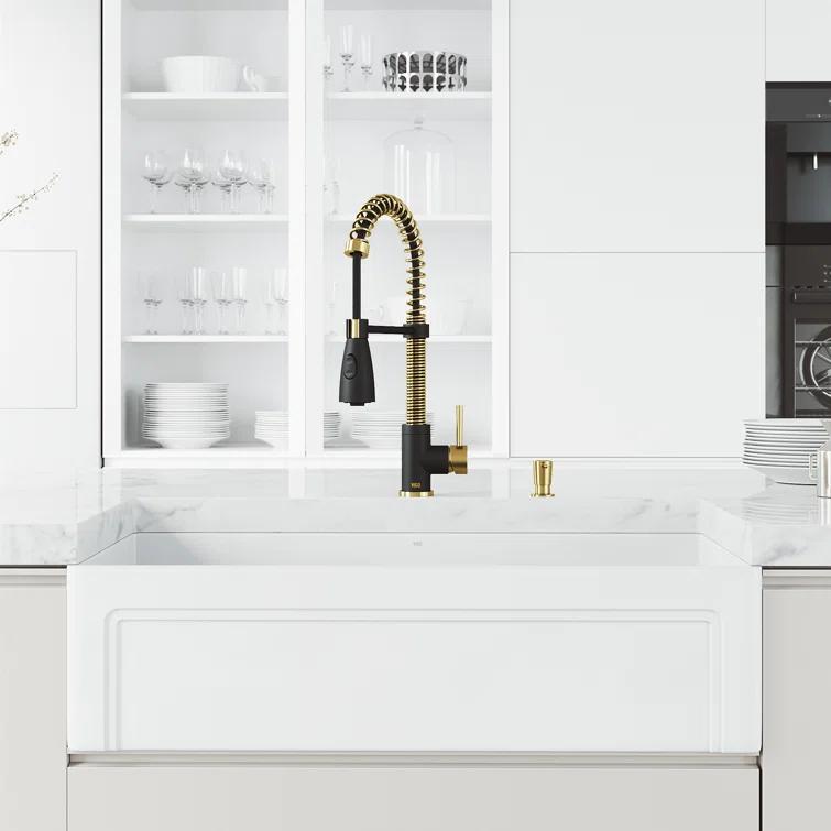 Brant EternalSeal Single Handle Pull-Down Kitchen Faucet with Dual Mode Sprayer