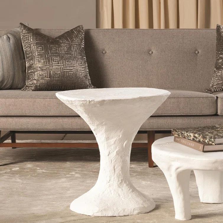 Studio A Home Primitive Accent Table-Soft White