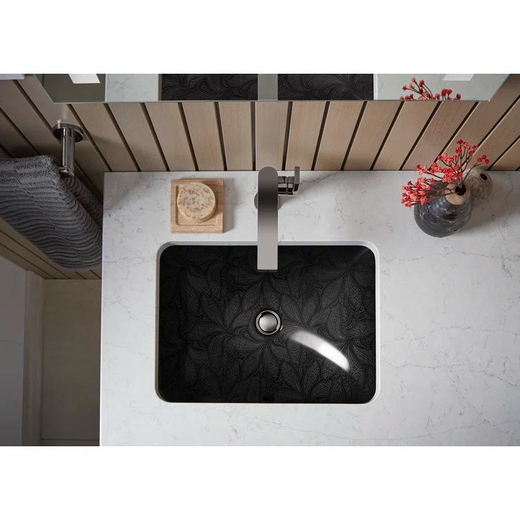 KOHLER Sartorial Paisley Caxton, ARTIST EDITIONS Rectangle Undermount Bathroom Sink