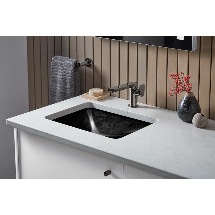 KOHLER Sartorial Paisley Caxton, ARTIST EDITIONS Rectangle Undermount Bathroom Sink