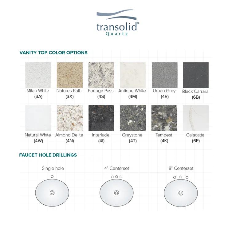 Madison 31'' Granite Single Bathroom Vanity Top with Sink