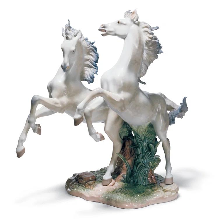 Lladro Free as the Wind Horses Statue