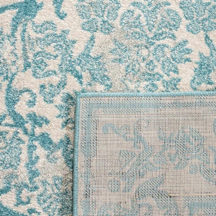 Irina Oriental Ivory/Light Blue Area Rug