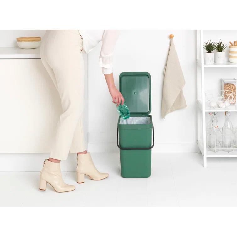 Brabantia Sort & Go Plastic Recycling Bin, 6.6 Gallon