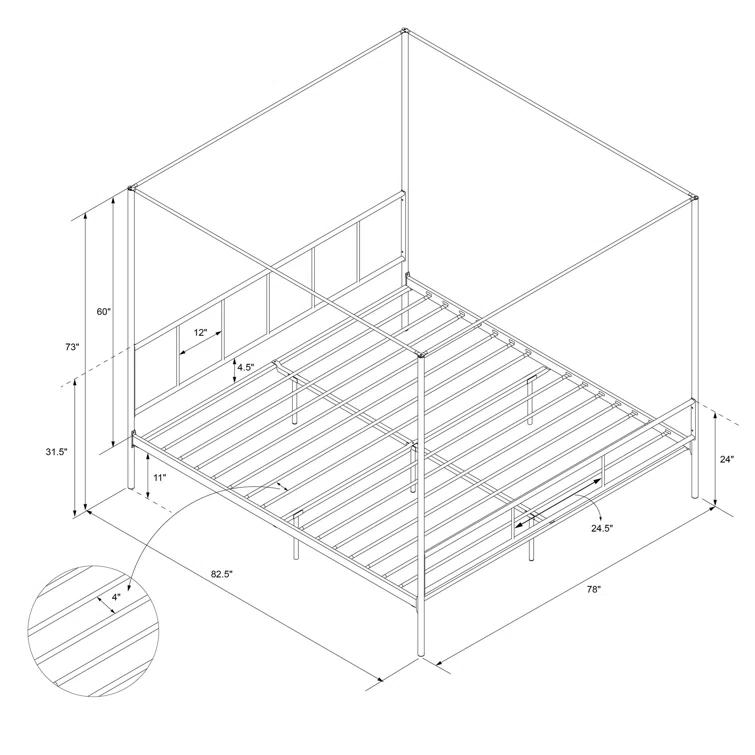 Marion Metal Canopy Bed