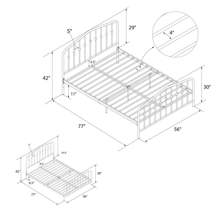 Bushwick Metal Platform Bed