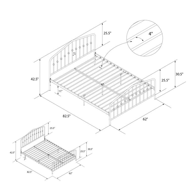 Bushwick Metal Platform Bed