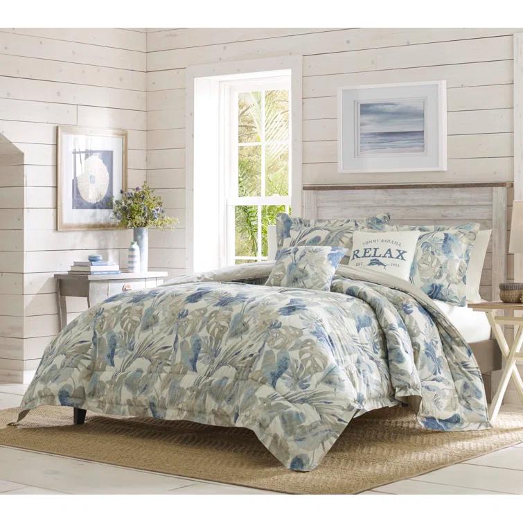 Tommy Bahama Home Tommy Bahama Raw Coast Blue Cotton 5 Piece Comforter Bonus Set
