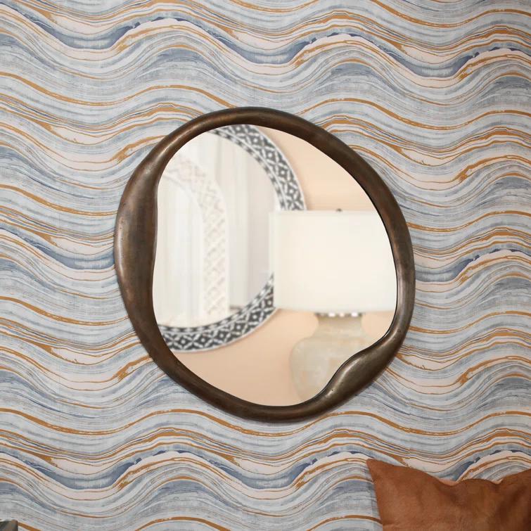 Doreen Round Mirror - Brass