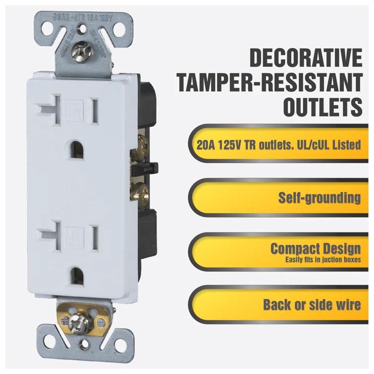 20 Tamper Resistant Decorator Outlet