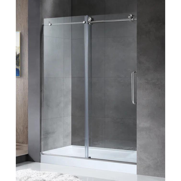 ANZZI SD-AZ13-01BN Madam Series 48" W x 76" H Single Sliding Semi-Frameless Shower Door