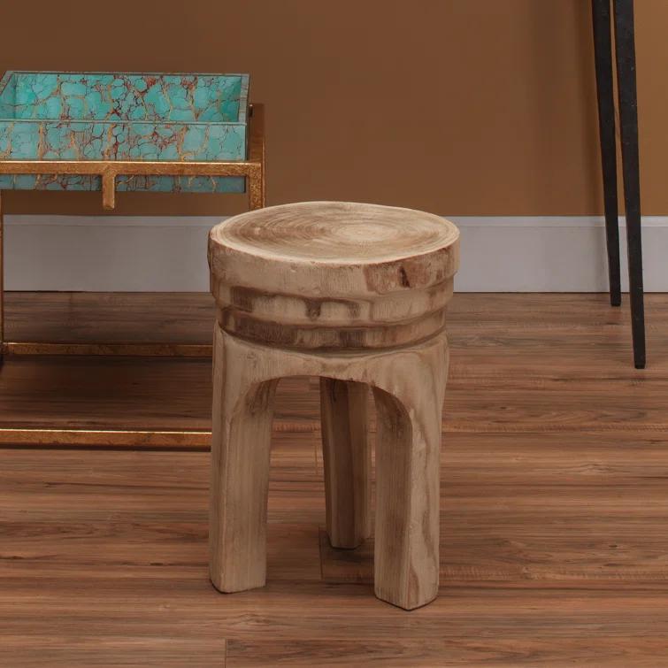 Everdeen Solid Wood Accent Stool