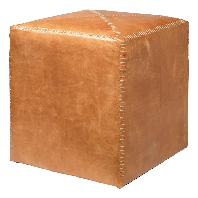 Jamie Young Company Leather Pouf