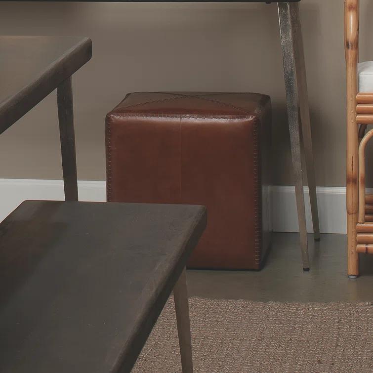 Leather Ottoman