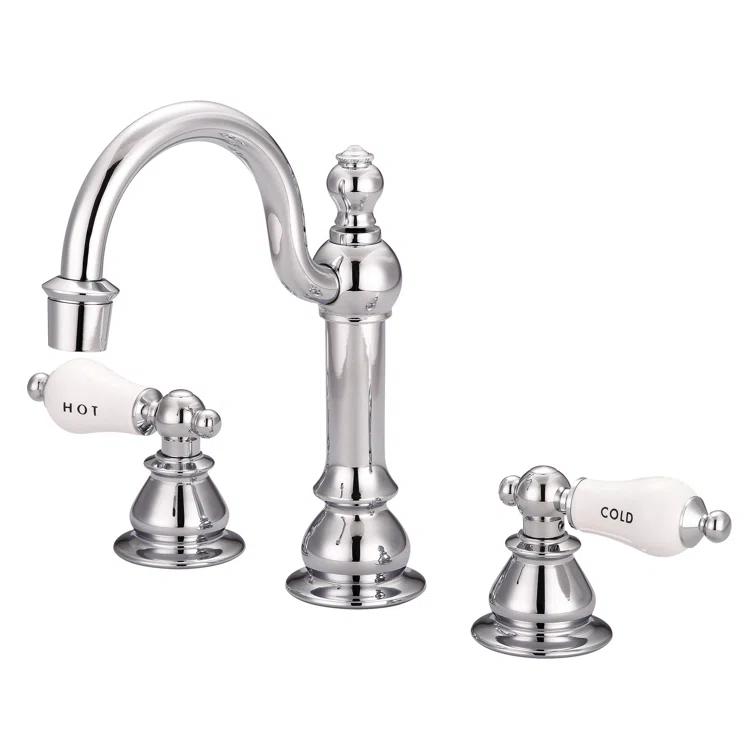 Vintage Widespread 2-handle Bathroom Faucet with Drain Assembly