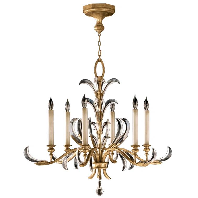 Beveled Arcs 37" Round Chandelier