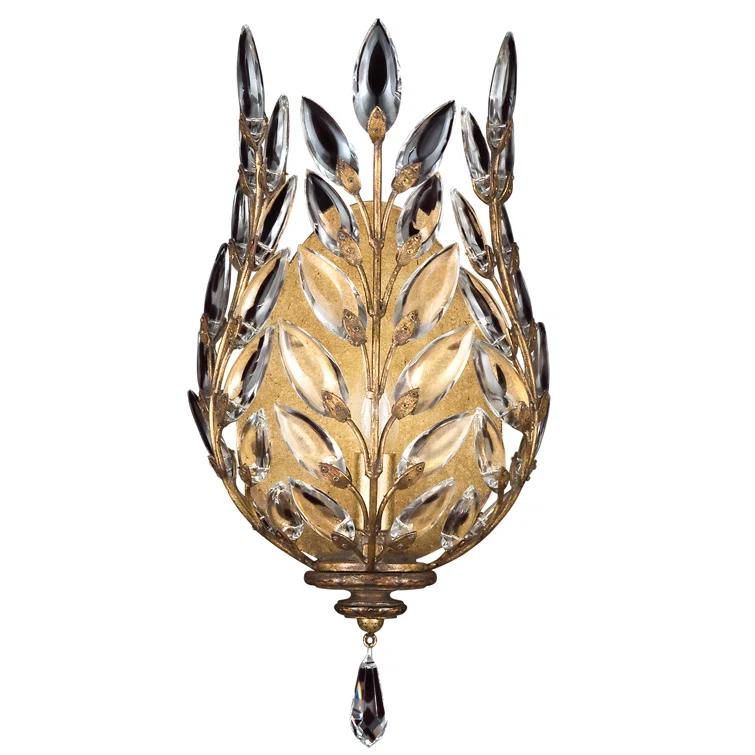 Crystal Laurel Flush Mounted Sconce