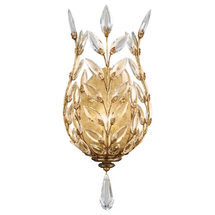 Crystal Laurel Flush Mounted Sconce