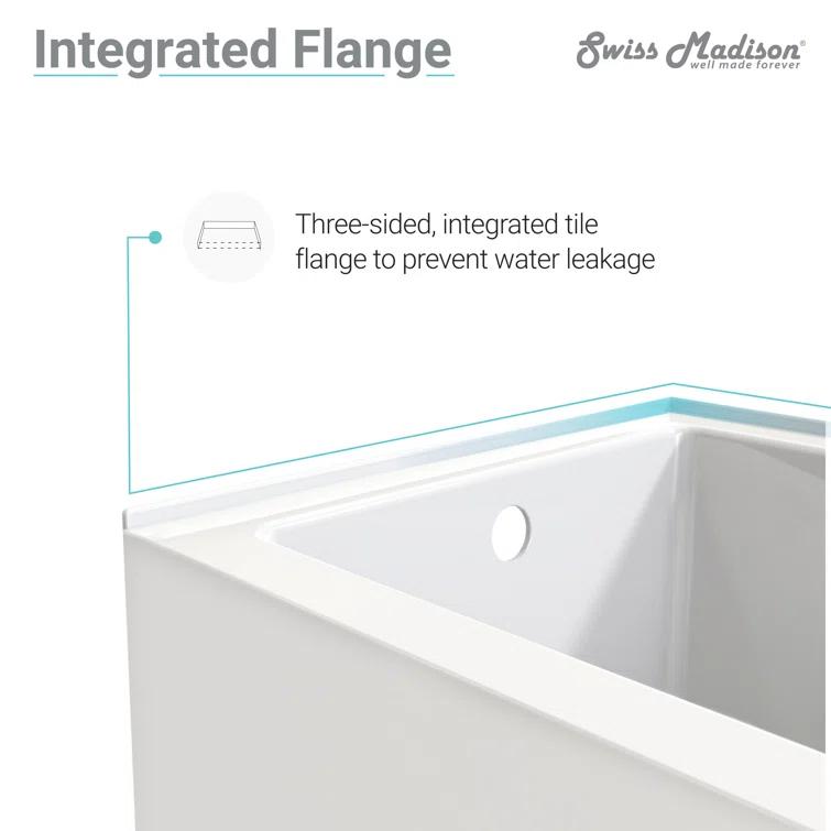Voltaire 48" x 32" Alcove Bathtub with Apron
