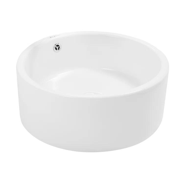Monaco Round Ceramic Bathroom Vessel Sink