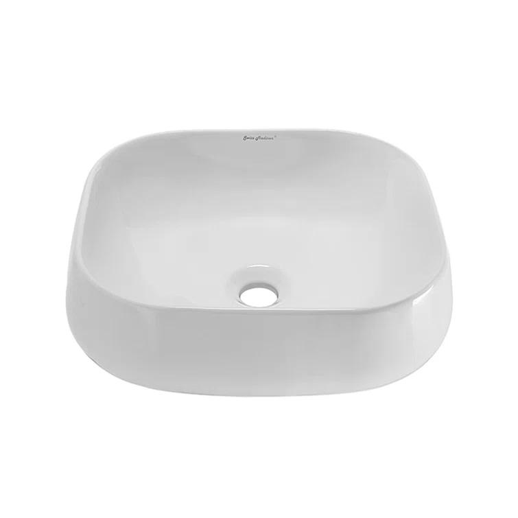Swiss Madison SM-VS273 Château 18 Square Ceramic Vessel Sink