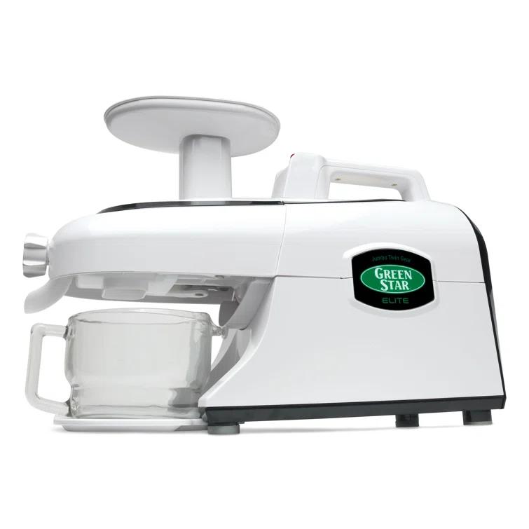 Tribest Greenstar Elite Jumbo Twin Gear Slow Masticating Juicer – White