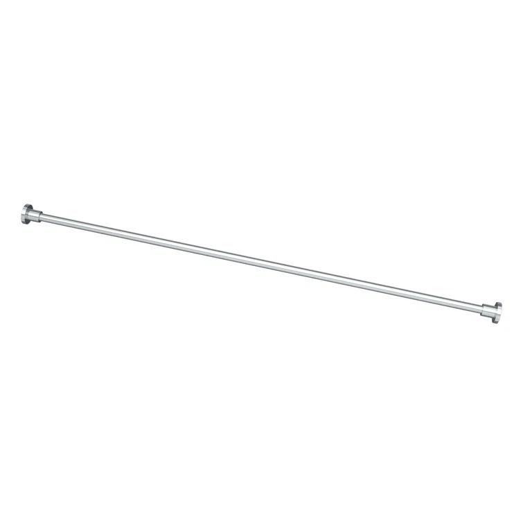 Minimalist 60" Straight Fixed Shower Curtain Rod | Wall Mount Solid Brass Shower Rod