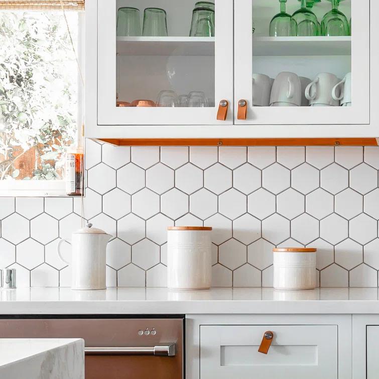 Supreme Tile Porcetile 10.08 in. x 11.64 in. Honeycomb Matte Porcelain Mosaic Wall and Floor Tile