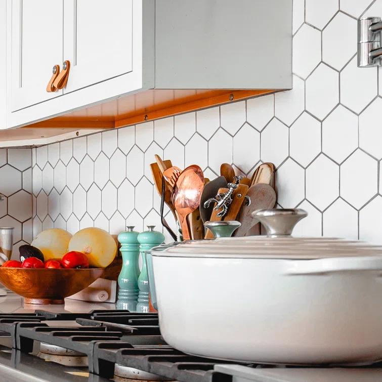 Supreme Tile Porcetile 10.08 in. x 11.64 in. Honeycomb Matte Porcelain Mosaic Wall and Floor Tile