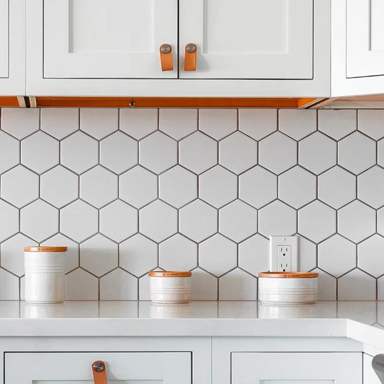 Supreme Tile Porcetile 10.08 in. x 11.64 in. Honeycomb Matte Porcelain Mosaic Wall and Floor Tile